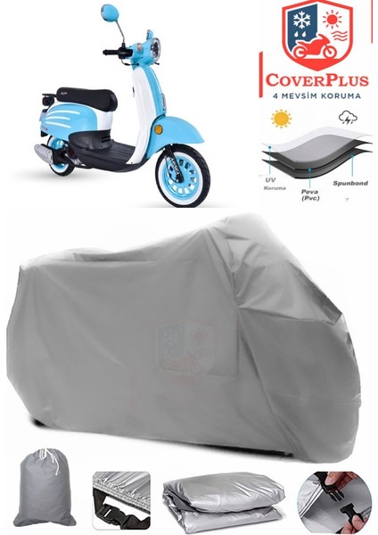 Arora Dazzle 50 Gri Motorsiket Brandası Motor Örtüsü Çadır Su Geçirmez Motosiklet Kılıfı Motor Brandası