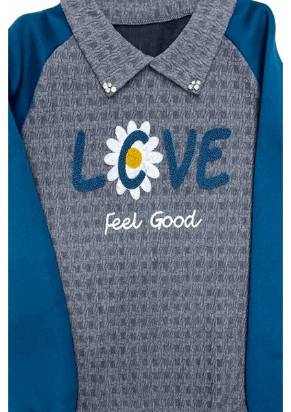 Kız Çocuk Kargo Cepli Gömlek Yakalı ve Yaka Taşlı 3 Iplik Alt Üst Takım 12328 fırsatları