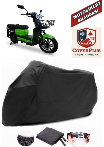 Motolux Pitton 50 Siyah Motorsiket Brandası Motor Örtüsü Çadır Su Geçirmez Motosiklet Kılıfı Motor Brandası