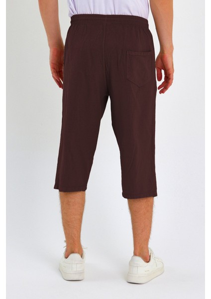 Erkek Büyük Beden %100 Pamuk Keten Görünümlü Kapri E203-16 fırsatları