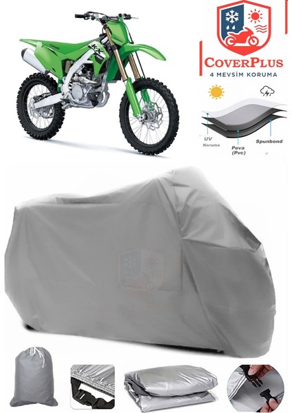 Kawasaki Kx 250 Gri Motorsiket Brandası Motor Örtüsü Çadır Su Geçirmez Motosiklet Kılıfı Motor Brandası