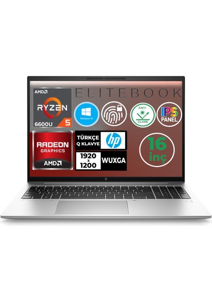 Elitebook 865 G9 Ryzen 5 6600U 32GB 512GB SSD 16" Wuxga W10P Taşınabilir Bilgisayar 5P675EA 005