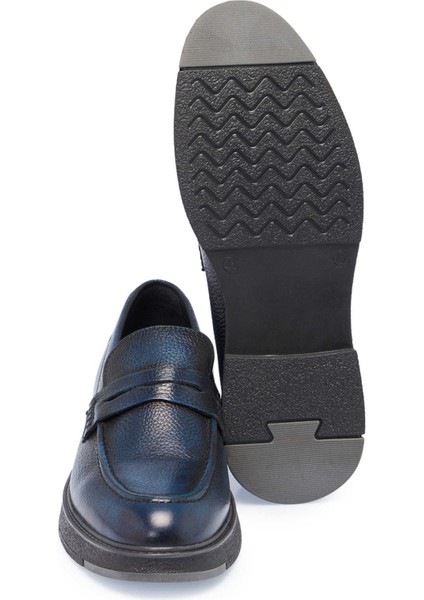 Lacivert Hakiki Deri Erkek Klasik Ayakkabı - E24S1AY57033-A31 fırsatları