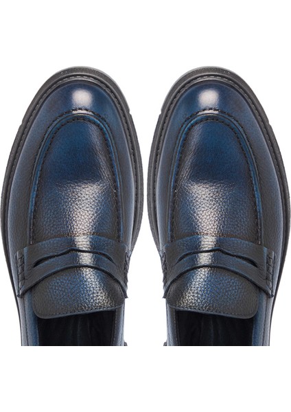 Lacivert Hakiki Deri Erkek Klasik Ayakkabı - E24S1AY57033-A31 indirimleri