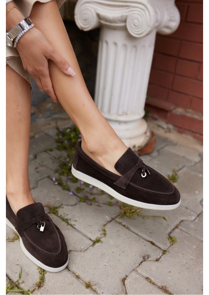 Casado Kadın Bej Gercek Suet Loafer Ayakkabi fırsatları