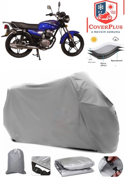 Lifan Lion 100 Gri Motorsiket Brandası Motor Örtüsü Çadır Su Geçirmez Motosiklet Kılıfı Motor Brandası
