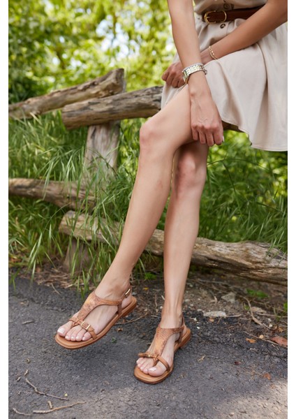 Morita Kadın Taba Desenli Gercek Deri Parmak Arasi Terlik fırsatları