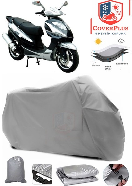 Mondial 150 Hs Gri Motorsiket Brandası Motor Örtüsü Çadır Su Geçirmez Motosiklet Kılıfı Motor Brandası