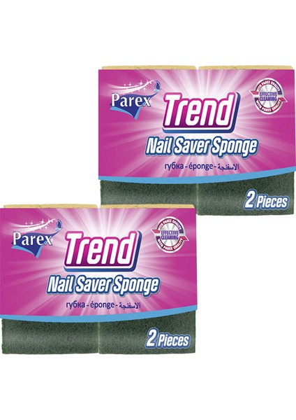 Trend Oluklu 2'li Klasik Sünger Ikili Paket