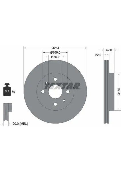 92204503 Fren Diski On 43512B1030 43512B1030000 (2 Adet Fiyatıdır)