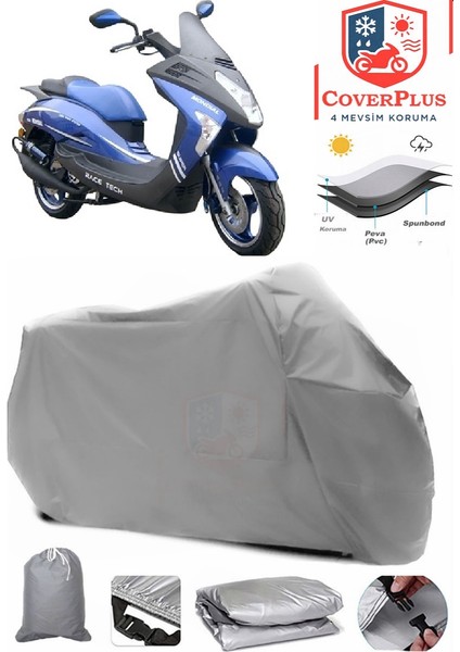 Mondial 150 Zc Gri Motorsiket Brandası Motor Örtüsü Çadır Su Geçirmez Motosiklet Kılıfı Motor Brandası