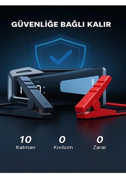 Beta05 4000A Akü Takviye Cihazı + Jump Starter + 23800mAh Power Bank + LED Işık - 10 Koruma, Force Start fiyatları