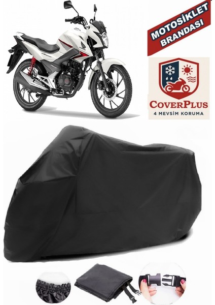 Honda Cb 125 F Siyah Motorsiket Brandası Motor Örtüsü Çadır Su Geçirmez Motosiklet Kılıfı Motor Brandası