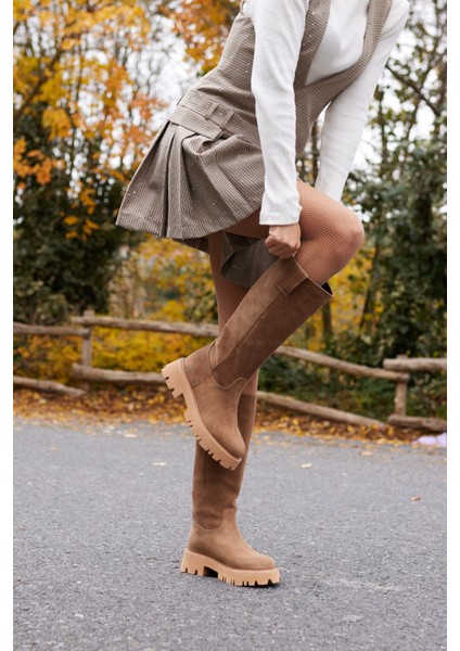 Zelly Kadın Siyah Gercek Deri Eva Taban Çizme modelleri