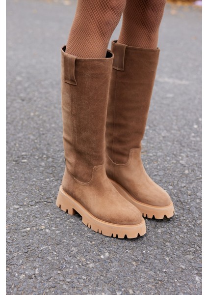 Zelly Kadın Siyah Gercek Deri Eva Taban Çizme indirimleri