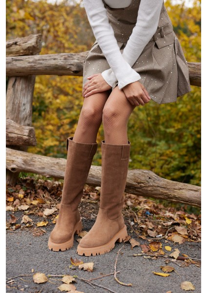 Zelly Kadın Siyah Gercek Deri Eva Taban Çizme