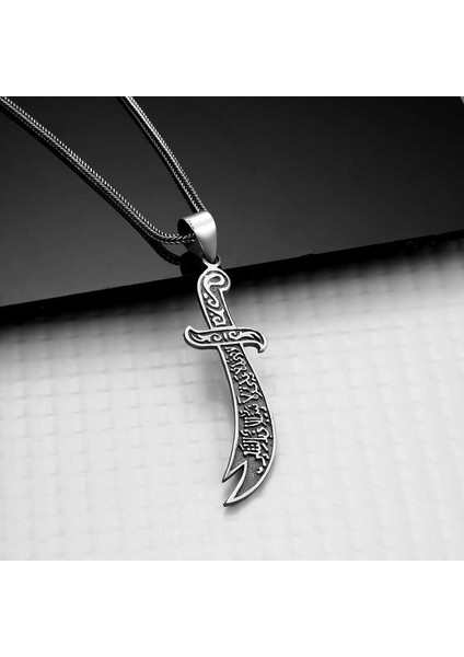 Gümüş Hz. Ali Zülfikar Kılıcı Kolye fiyatları