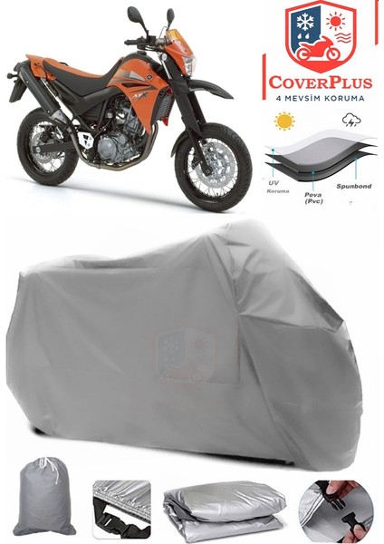 Yamaha Xt 660 x Gri Motorsiket Brandası Motor Örtüsü Çadır Su Geçirmez Motosiklet Kılıfı Motor Brandası