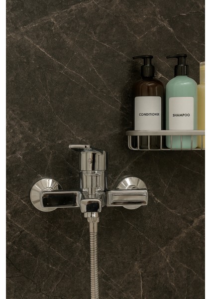 Dalyan Kare Banyo Bataryası | Şık Krom Duş Musluğu - Tek Kollu, Su Tasarruflu DL-313