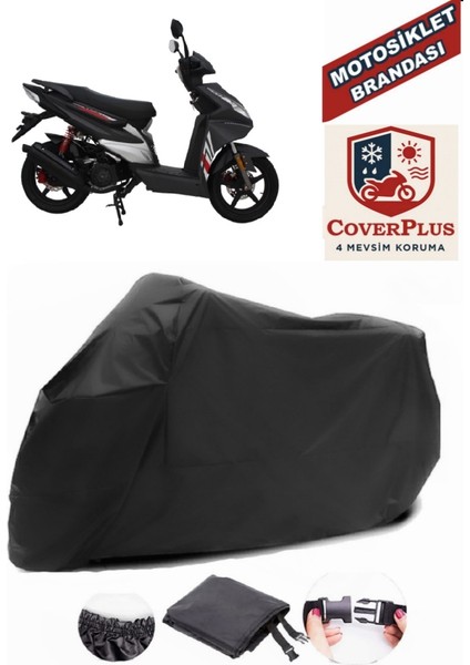 Mondial 100 Ardour Siyah Motorsiket Brandası Motor Örtüsü Çadır Su Geçirmez Motosiklet Kılıfı Motor Brandası