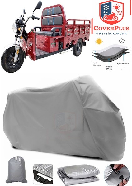 Kral Motor Kr-13 Gri Motorsiket Brandası Motor Örtüsü Çadır Su Geçirmez Motosiklet Kılıfı Motor Brandası