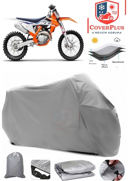 Ktm 450 Sxf Gri Motorsiket Brandası Motor Örtüsü Çadır Su Geçirmez Motosiklet Kılıfı Motor Brandası