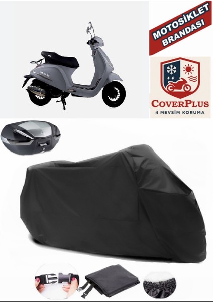 Altai Misk 50 Siyah Arka Çanta Uyumlu Motorsiket Brandası Motor Örtüsü Çadır Su Geçirmez Motosiklet Kılıfı Motor Brandası