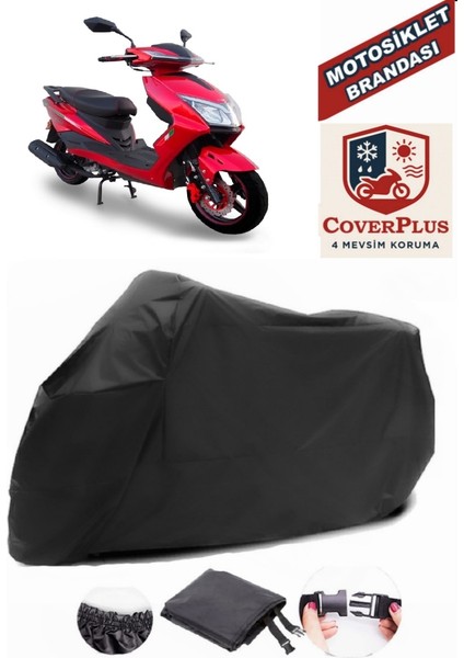 Motolux Nirvana Pro Siyah Motorsiket Brandası Motor Örtüsü Çadır Su Geçirmez Motosiklet Kılıfı Motor Brandası