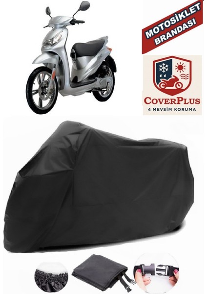 Peugeot Looxor Siyah Motorsiket Brandası Motor Örtüsü Çadır Su Geçirmez Motosiklet Kılıfı Motor Brandası