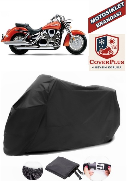Honda Vtx 1300 S Siyah Motorsiket Brandası Motor Örtüsü Çadır Su Geçirmez Motosiklet Kılıfı Motor Brandası
