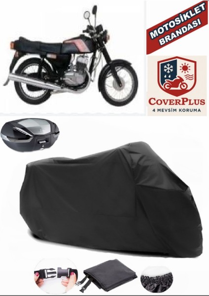 Jawa 250 Laser Siyah Arka Çanta Uyumlu Motorsiket Brandası Motor Örtüsü Çadır Su Geçirmez Motosiklet Kılıfı Motor Brandası