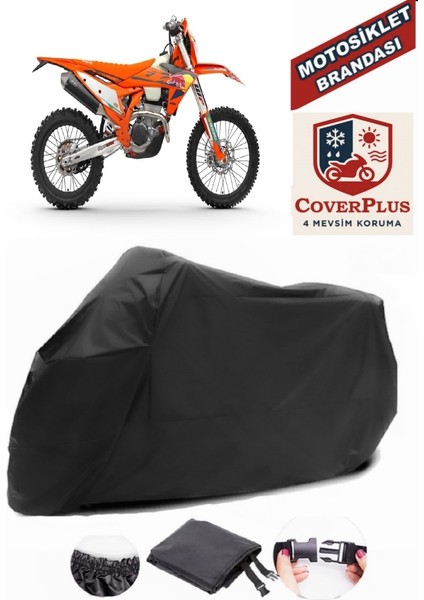 Ktm 250 Exc Siyah Motorsiket Brandası Motor Örtüsü Çadır Su Geçirmez Motosiklet Kılıfı Motor Brandası
