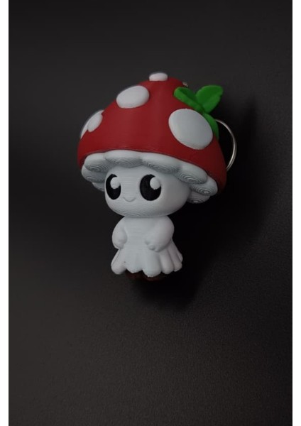 Kırmızı Şapkalı Sevimli Mantar Figürlü Büyük Boy Anahtarlık Çanta Süsü Charm modelleri