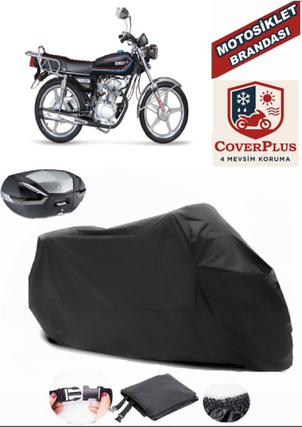 Kuba KH100 Siyah Arka Çanta Uyumlu Motorsiket Brandası Motor Örtüsü Çadır Su Geçirmez Motosiklet Kılıfı Motor Brandası