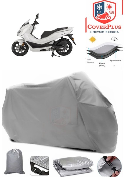 Mondial 125 Strada Gri Motorsiket Brandası Motor Örtüsü Çadır Su Geçirmez Motosiklet Kılıfı Motor Brandası