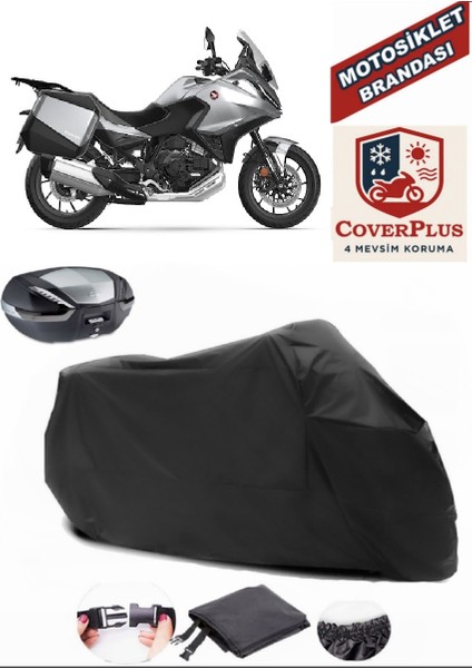 Honda Nt 1100 Dct Siyah Arka Çanta Uyumlu Motorsiket Brandası Motor Örtüsü Çadır Su Geçirmez Motosiklet Kılıfı Motor Brandası