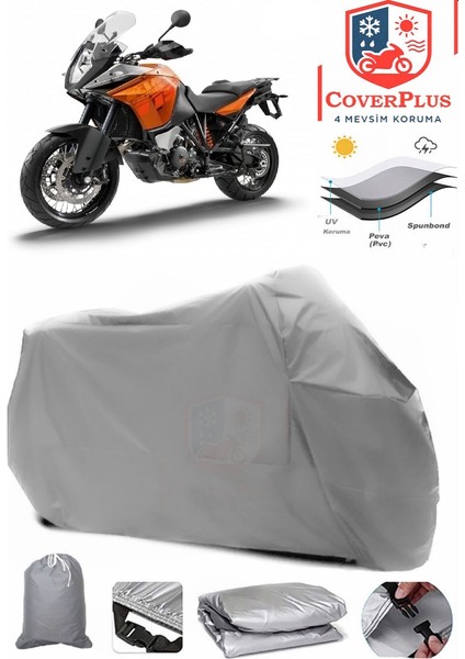 Ktm 1190 Adventure R Gri Motorsiket Brandası Motor Örtüsü Çadır Su Geçirmez Motosiklet Kılıfı Motor Brandası