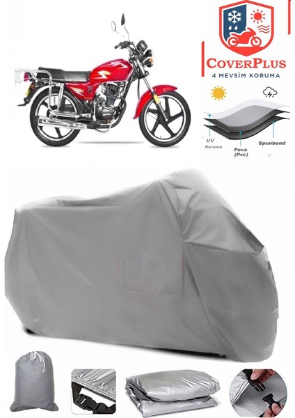 Yuki Yk 100-2A Apollo Gri Motorsiket Brandası Motor Örtüsü Çadır Su Geçirmez Motosiklet Kılıfı Motor Brandası