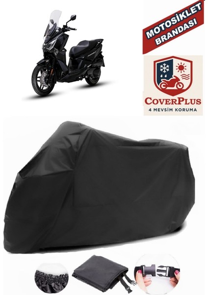 Sym Joyride 300 Siyah Motorsiket Brandası Motor Örtüsü Çadır Su Geçirmez Motosiklet Kılıfı Motor Brandası