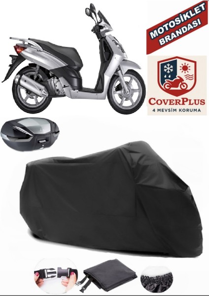 Rks Outlook 150 Siyah Arka Çanta Uyumlu Motorsiket Brandası Motor Örtüsü Çadır Su Geçirmez Motosiklet Kılıfı Motor Brandası