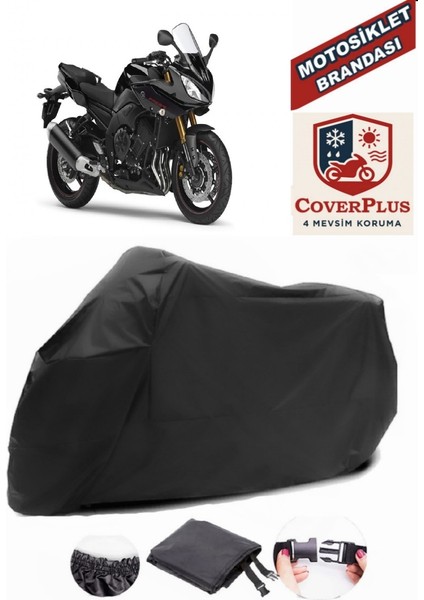 Yamaha Fazer 8 Abs Siyah Motorsiket Brandası Motor Örtüsü Çadır Su Geçirmez Motosiklet Kılıfı Motor Brandası
