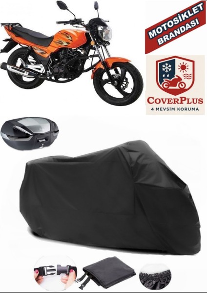 Asya Swift 150 Siyah Arka Çanta Uyumlu Motorsiket Brandası Motor Örtüsü Çadır Su Geçirmez Motosiklet Kılıfı Motor Brandası
