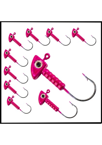 Uyguna-Yakala 7 Gr - Pembe -Kurşunlu olta Iğnesi zoka -10 Adet ALA.237