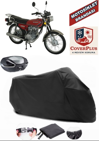 Mondial 125 Uag Siyah Arka Çanta Uyumlu Motorsiket Brandası Motor Örtüsü Çadır Su Geçirmez Motosiklet Kılıfı Motor Brandası