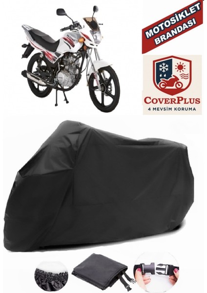 Salcano Tiger 100 Siyah Motorsiket Brandası Motor Örtüsü Çadır Su Geçirmez Motosiklet Kılıfı Motor Brandası