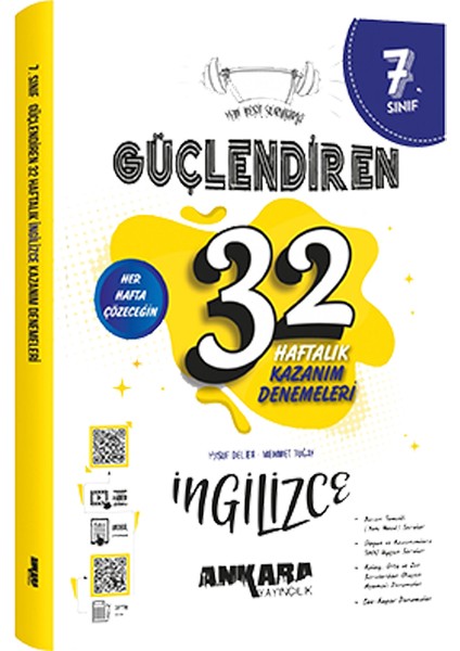 7.sınıf Güçlendiren 32 Haftalık Ingilizce Denemesi (Güncel Marif Model) modelleri