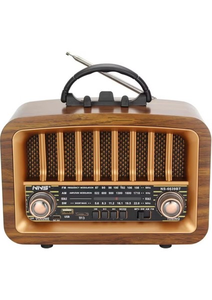 Taşınabilir USB Ile Şarj Olabilen Klasik Am /fm/sw Transistör Retro Tipi Klasik Radyo