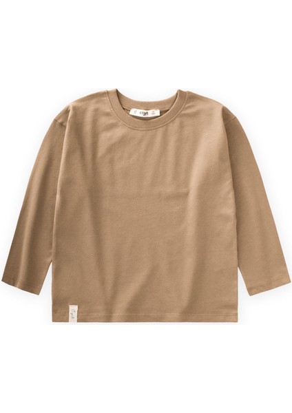 Mevsimlik Basic T-Shırt 2-10 Yaş Camel