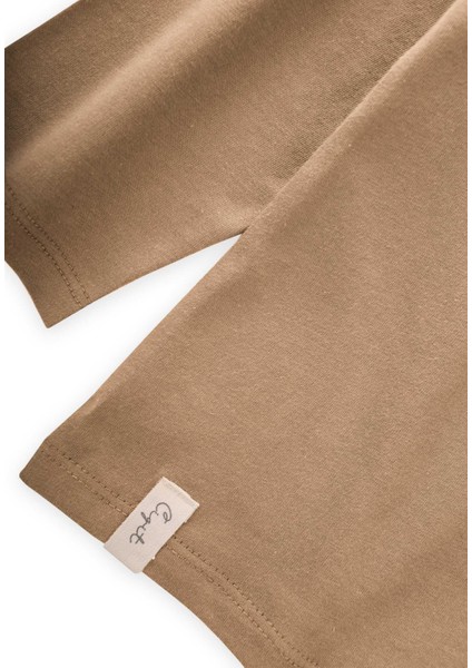 Mevsimlik Basic T-Shırt 2-10 Yaş Camel modelleri