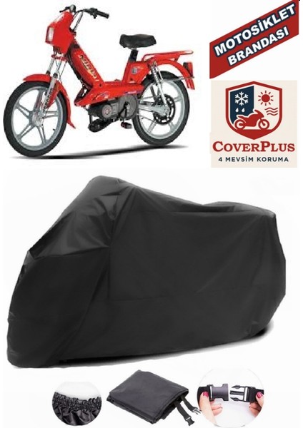Peugeot Ninja 103 Siyah Motorsiket Brandası Motor Örtüsü Çadır Su Geçirmez Motosiklet Kılıfı Motor Brandası